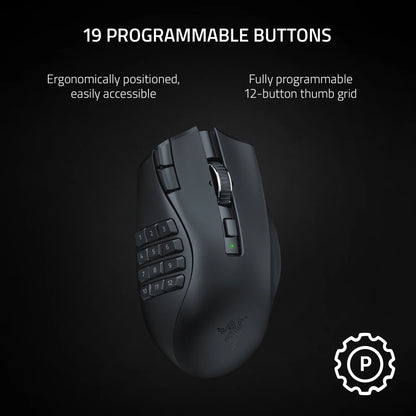 Naga V2 Hyperspeed Wireless Bluetooth Gaming Mouse with AA Battery