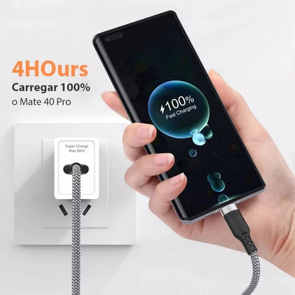 Extended 5/3/2/1-Meter Type-C USB Android 5A Super- Charging Cable Suitable for Huawei, Xiaomi, Vivo, and Leeco Phone Data Cable