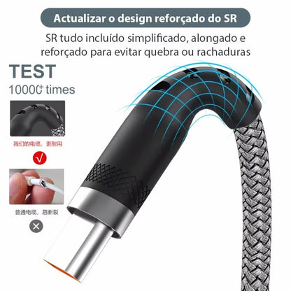 Extended 5/3/2/1-Meter Type-C USB Android 5A Super- Charging Cable Suitable for Huawei, Xiaomi, Vivo, and Leeco Phone Data Cable