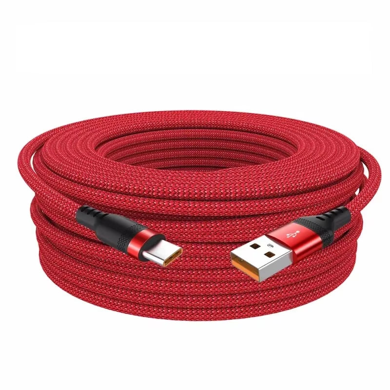 Extended 5/3/2/1-Meter Type-C USB Android 5A Super- Charging Cable Suitable for Huawei, Xiaomi, Vivo, and Leeco Phone Data Cable