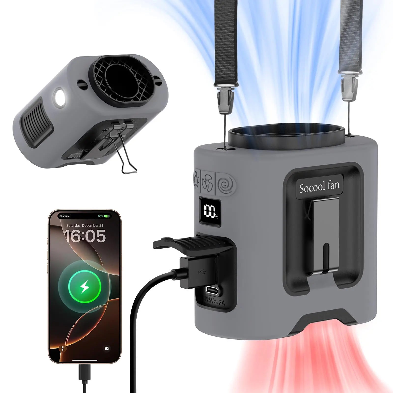 3-In-1 Fan, Torch & LED Light