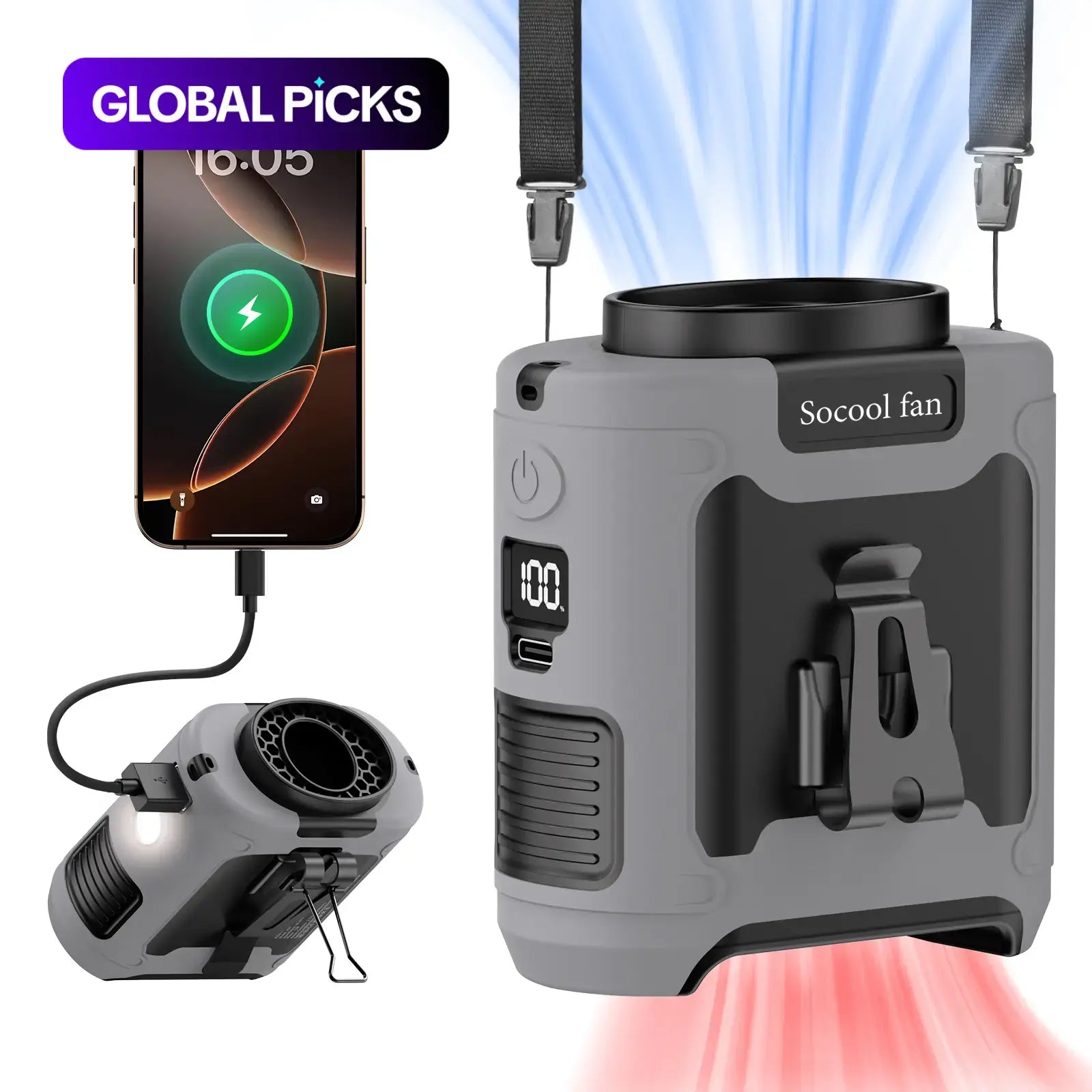 3-In-1 Fan, Torch & LED Light
