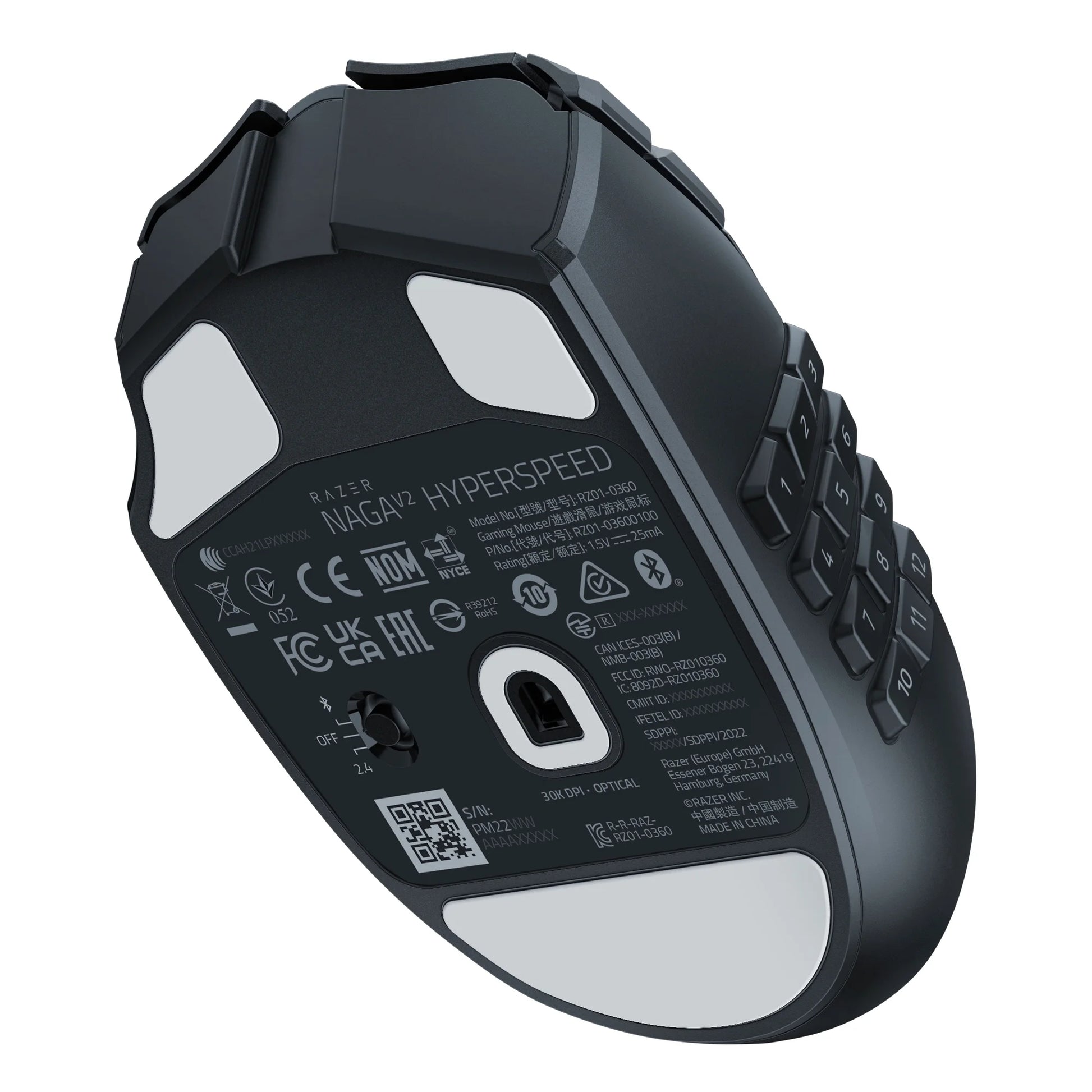 Naga V2 Hyperspeed Wireless Bluetooth Gaming Mouse with AA Battery